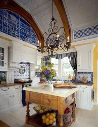 Blue Tile Envy Country Kitchen French Country Kitchen Kitchen Decor