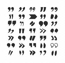 Quote Sign Vector Set Sign Quotes Quotations Double Quote