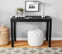 Mainstays Parsons Desk With Drawer Black Oak Walmart Com In 2020 Desk With Drawers Desk Storage Parsons Desk