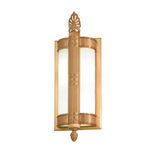 Sziqiqi metal wall sconce candle holder decor set of 2 wall mounted candle sconces holders with glass, candle sconces holder for wall, home wall art for living room fireplace yard pathway, gold. Ada Art Deco Wall Sconce Crenshaw Lighting