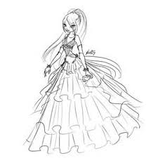 Long, lush, carnival, patterned, princess and barbie dresses. Dress Ball Gown Dress Girl Coloring Pages Inerletboo
