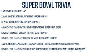 This conflict, known as the space race, saw the emergence of scientific discoveries and new technologies. Printable Super Bowl 55 Trivia For Chiefs Vs Buccaneers 2021