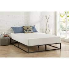 Zinus Joseph Black Metal King 10 In Platform Bed Hd Mbbf 10k The Home Depot Platform Bed Frame Metal Platform Bed Bed Frame