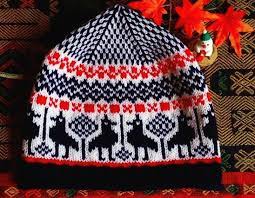 手編みのニット帽 編み込み模様の編み方 編み図 棒針編み handful ハンドフル knitting crochet knit crochet