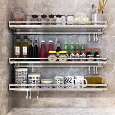 Maybe you would like to learn more about one of these? 304 Stainless Steel Kitchen Shelf Wall Mounted Drill Free Condiment Rack Space Save Kitchen Wall Hanging Punch Free Shelf Racks Holders Aliexpress
