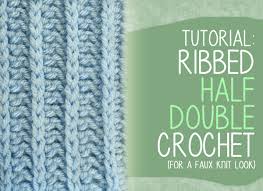 Finding the third loop might be difficult. Tutorial Ribbed Half Double Crochet Stitch Ribhdc