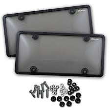 Maybe you would like to learn more about one of these? Zento Deals 2 Pieces Of Unbreakable License Plate Shield Covers Smoke Tinted Shield Black Fits All Standard 6x12 Inches Novelty License Plates Walmart Com Walmart Com