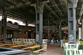 Biergarten At The Standard Hotel Underneath The High Line Park West Village Meatpacking Beer Garden Best Beer Restaurant Branding Design