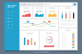 Dashboard Statistical Charts Template Vector Free Download