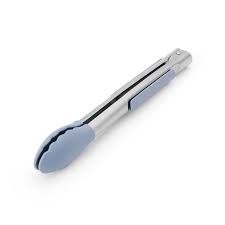Beautiful Silicone Tip Tongs with Slide Lock in Cornflower Blue, 1 Tong by  Drew Barrymore