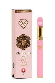 Charlotte's web does not make a disposable vape pen , but the group behind this. Charlotte S Web 1 3 Thc Cbd Indica Dominant Hybrid Diamond Extracts Distillate Disposable Pen 1 Gram Limited Edition Good Giggles