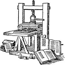 In the middle ages the printer was reasonably slow and needed a person to run it. Gutenberg S Printing Press Clipart Etc