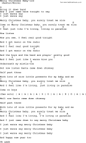 Bruce Springsteen Song Merry Christmas Baby Lyrics And Chords