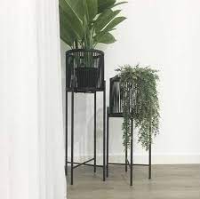Some of the most reviewed products in black plant stands are the gilbert & bennett 30 in. Rhythm Large Plant Stands Black Bamboo Salt Pepper Bliss Gifts Homewares