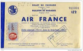 Billet D Avion Air France Dakar Kayes 1951 Billet Avion Air France France