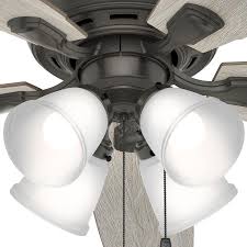 Hunter Amberlin 52 In Noble Bronze Led Indoor Ceiling Fan 5 Blade Lowes Com Fan Light Ceiling Fan With Light Ceiling Fan