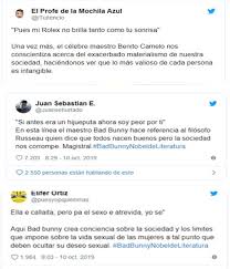 И кто будет говорить о нас? Fanaticos Proponen A Bad Bunny Para Nobel De Literatura Tras Analizar Sus Canciones Deguate Com