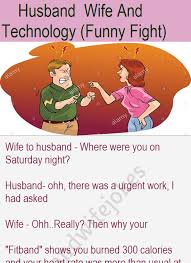 Husband Wife And Technology Funny Fight Funny Jokes Humor Funny Fights Husband Wife Couples Jokes