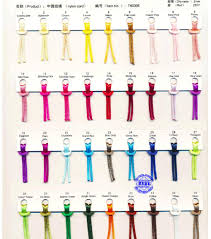 Ribbon Color Card Chinese Knot Rope Color Chart Card Chinese