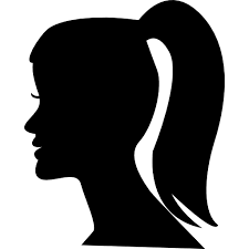 Female Head With Ponytail Free Vector Icons Designed By Freepik Girl Silhouette Free Icons Ponytail