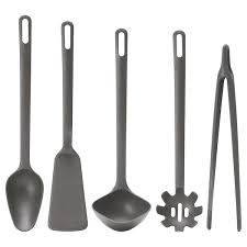 Mantén tu cocina lo más completa posible con los accesorios y utensilios que falabella.com tiene para ti. Fullandad Utensilios De Cocina 5 Piezas Gris Ikea