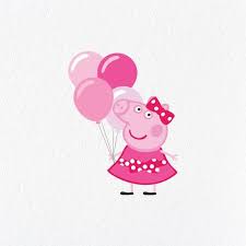 Peppa Pig Inspired Pink Balloon Birthday Pack Diy Create Invitations Svg Png Dxf Birthday Party De Peppa Pig Christmas Peppa Pig Birthday Party Peppa Pig Party