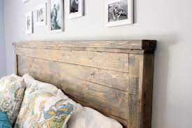 Reclaimed wood headboard with lights. Reclaimed Wood Headboard Queen Size Ana White