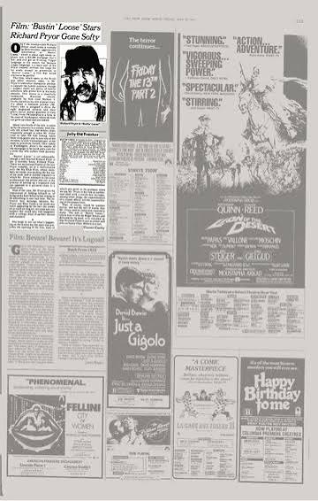 BUSTIN' LOOSE' STARS RICHARD PRYOR GONE SOFTY - The New York Times