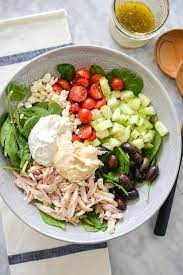 Greek Chicken Salad Lunch Bowls Recipe Greek Chicken Salad Lunch Recipes Healthy Greek Chicken