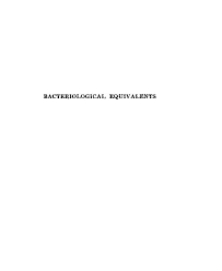 The pumping procedure itself is quite easy. Bacteriologicai Equivalents
