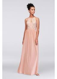 Lace Tie Back Keyhole Halter Dress David S Bridal Evening Dresses For Weddings Wedding Guest Dress Summer Elegant Prom Dresses