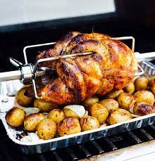 No Fuss Rotisserie Chicken On The Grill Heartbeet Kitchen Recipe Rotisserie Chicken Grilled Chicken Rotisserie