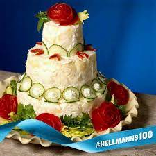 I always use red potatoes for potato salad. Ha Hellmanns Potato Salad Wedding Cake Dessert Decoration Salad Cake Food