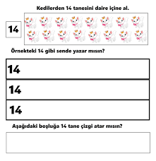 Okul Oncesi 14 Yazma Okul Oncesi Matematik Okuma