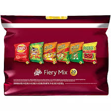 Total fat 8g grams ; Frito Lay Fiery Mix Snack Variety Pack 19 62 Oz Bag Snacks Chips Dips Caldwell Food Center