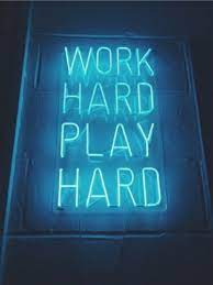 Work Hard Play Hard Neon Sign Acrylic Light Glass Garage Bar Glass With Dimmer Neon Signs Neon Signs Quotes Neon Quotes