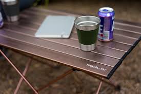 Canoe Storage Trekology Portable Camping Side Tables With Aluminum Table Top Hardtopped Folding Table In A Bag F Aluminum Table Camping Table Canoe Storage