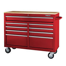 It is designed to be installed on the top of husky 27 in. 46 In 9 Drawer Mobile Storage Cabinet With Solid Wood Top Red