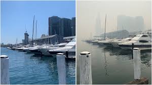 A shroud of smoke from australia's bushfires has caused chaos in sydney, bringing dangerous air quality, setting off smoke alarms and ruining visibility in its typically sparkling harbour. Sydney Smoke Haze Before And After Images