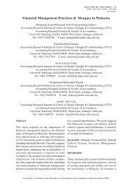 Jaafar tidak menggangu nor malam tu. Pdf Financial Management Practices Of Mosques In Malaysia