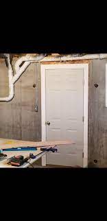Framing a basement can be a challenge for intermediate level diyers, so if you're a beginner, call in a professional to do the job. How To Frame Up To Basement Exterior Door Home Improvement Stack Exchange