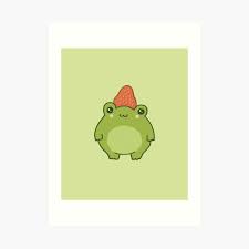 ℐust α ℘ink ƒℓoωerchiℓ∂ ωho ℬeℓieves in ℳαgicαℓ creαtures ଘꌗpreαdƴourwingsଓ. Strawberry Frog Art Prints Redbubble