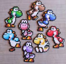 Yoshi Sprite Yoshi S Island Gifts For Him Nintendo Accesories Hama Beads Perler Beads Pixel Yoshi Perler 8bit Yoshi Cute In 2020 Artkal Bead Hama Beads Perler Beads