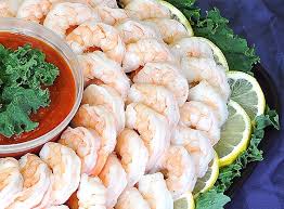 Fill a serving bowl with cracked ice and top with chilled cooked shrimp, or place shrimp on a chilled platter. Extra Large Cocktail Shrimp Platter