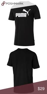 New Puma Authentic Men S Black T Shirt Size Chart Chest M 35 37 90031 L 38 40 Xl 41 43 90033 Xxl 44 46 Black Tshirt T Shirt Puma Shirts