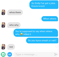 But it's also quite known, so she may have heard it already. Knock Knock Jokes Are Tough Tinder