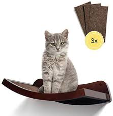 Cats like to jump to high ground. Amazon Com Humanegoods 19 Deluxe Cat Wall Shelf Wall Mounted Floating Perch With 3x Replaceable Scratch Pads For Adult Cats Pet Supplies