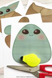 Build A Baby Yoda Free Printable Paper Baby Yoda Template Star Wars Crafts Star Wars Printables Yoda Card