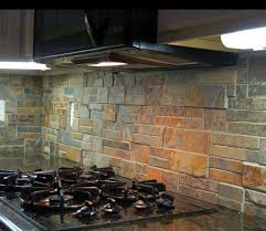 Rustic Kitchen Back Splash Using Terracotta Stack Ledge Stone Stone Backsplash Kitchen Rustic Kitchen Stone Backsplash