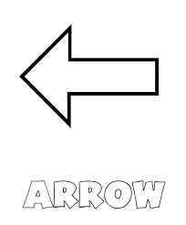We decided to paint the arrowhead in gray, the shaft in brown and the plumage in yellow. Arrow Shapes Coloring Page Netart